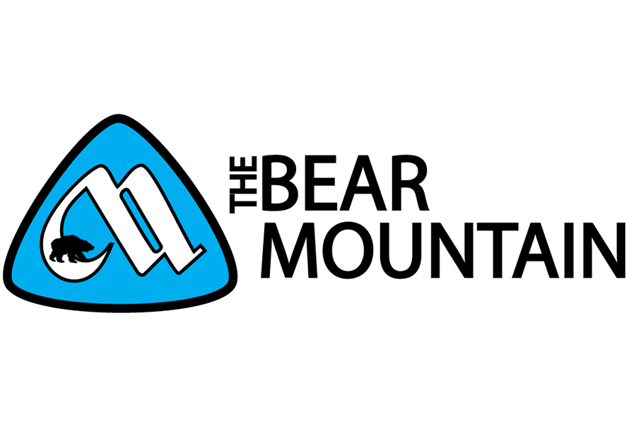 The logo for The Bear Mountain featuring a stylized mountain and bear silhouette in McLennan County, Texas.