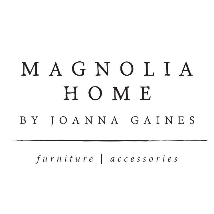 The logo for Magnolia Home by Joanna Gaines featuring furniture and accessories in McLennan County, Texas.