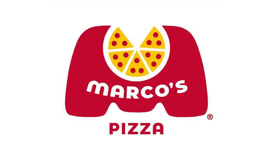 The Marco's Pizza logo featuring a red M shape with a pizza slice cutout in McLennan County, Texas.