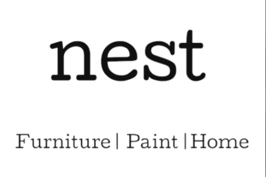 The word nest in black text with Furniture, Paint, and Home listed below in McLennan County, Texas.