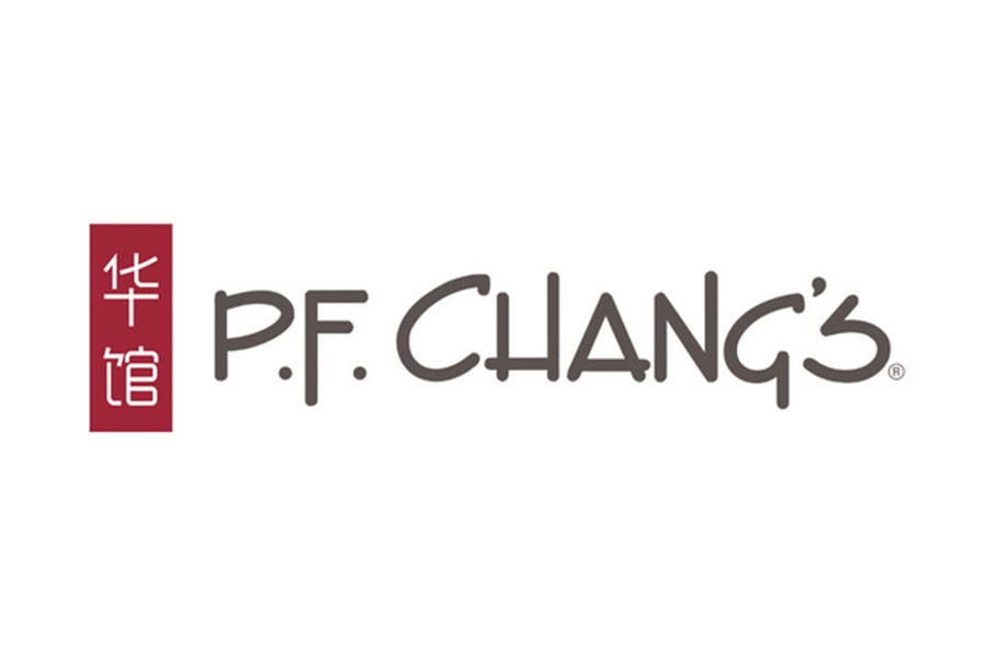 The P.F. Chang's restaurant logo featuring text and a red square with Chinese characters in McLennan County, Texas.