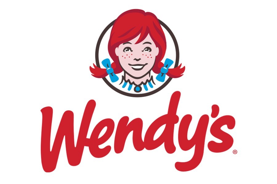 The Wendy's fast food restaurant logo featuring a girl with red pigtails in McLennan County, Texas.