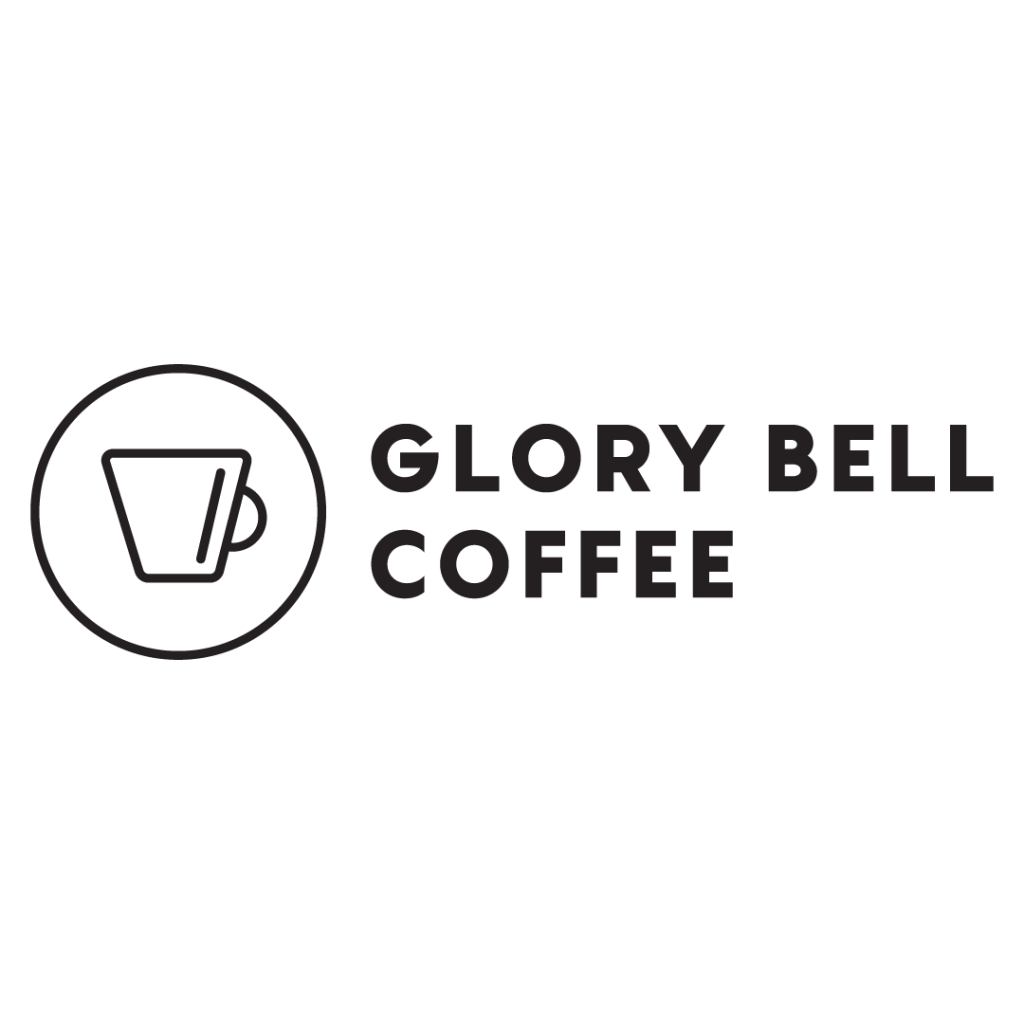 The logo for Glory Bell Coffee featuring a cup icon inside a circle in McLennan County, Texas.