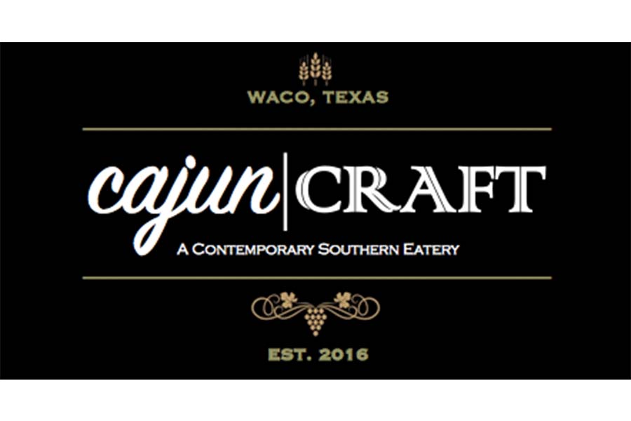 The logo for Cajun Craft, a contemporary southern eatery in Waco, Texas in McLennan County, Texas.
