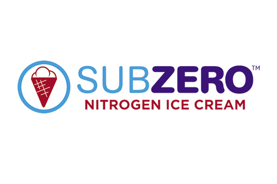 The logo for Subzero Nitrogen Ice Cream featuring a stylized ice cream cone icon in McLennan County, Texas.