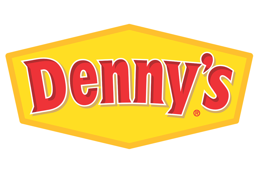 The red and yellow logo for the restaurant chain Denny's in McLennan County, Texas.
