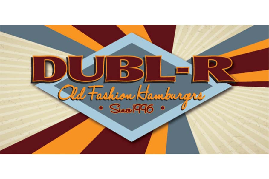 A vintage-style logo for Dubl-R Old Fashion Hamburgers established in 1996 in McLennan County, Texas.