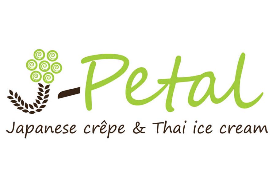 The logo for J-Petal, a Japanese crepe and Thai ice cream shop in McLennan County, Texas.