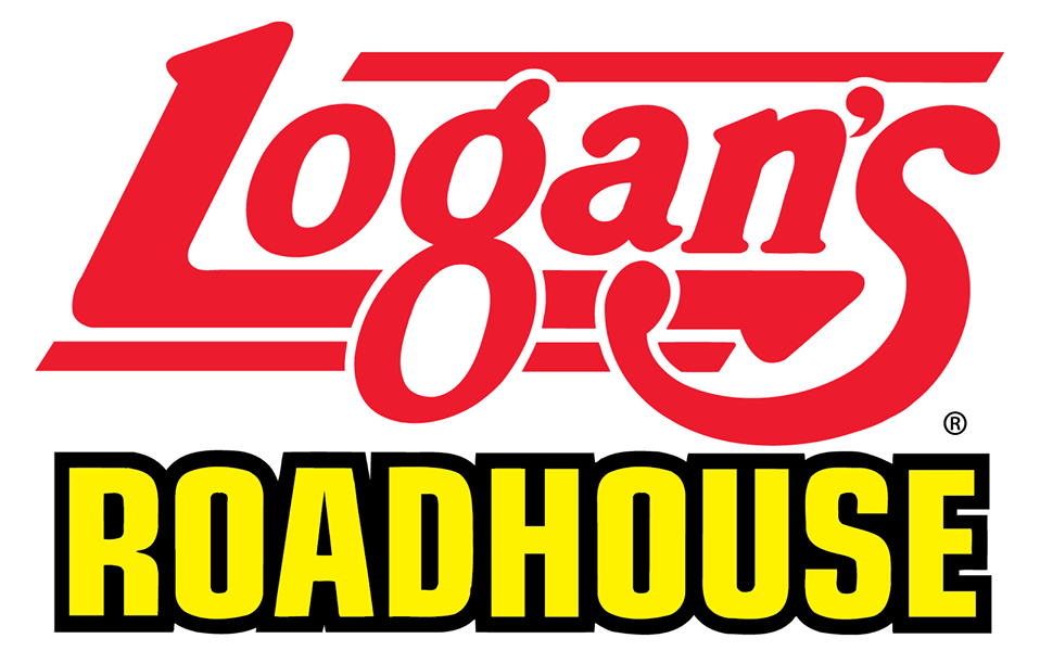 The red and yellow logo for Logan's Roadhouse restaurant chain in McLennan County, Texas.