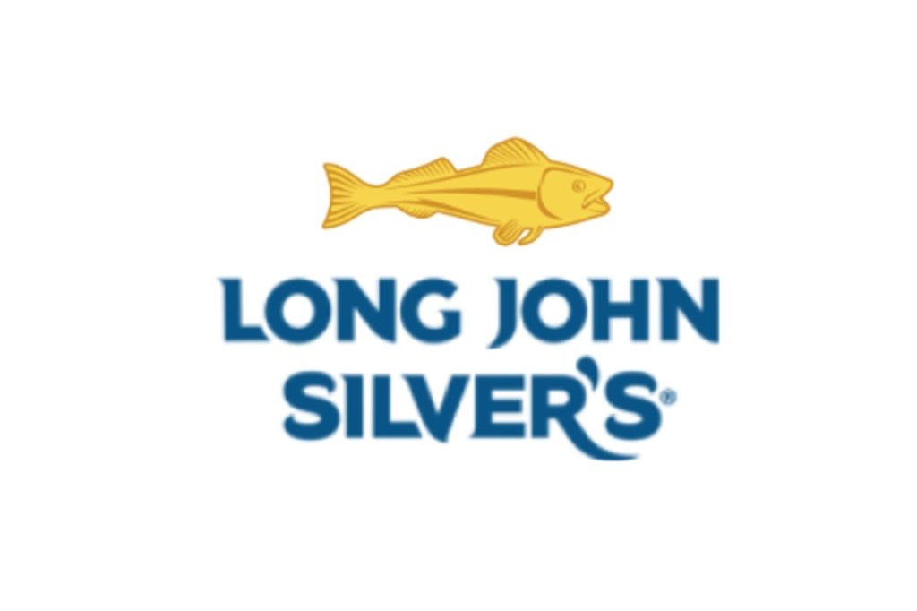 The Long John Silver's restaurant logo featuring a golden fish above blue text in McLennan County, Texas.