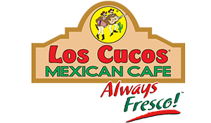 The logo for Los Cucos Mexican Cafe featuring two musicians and the slogan Always Fresco in McLennan County, Texas.
