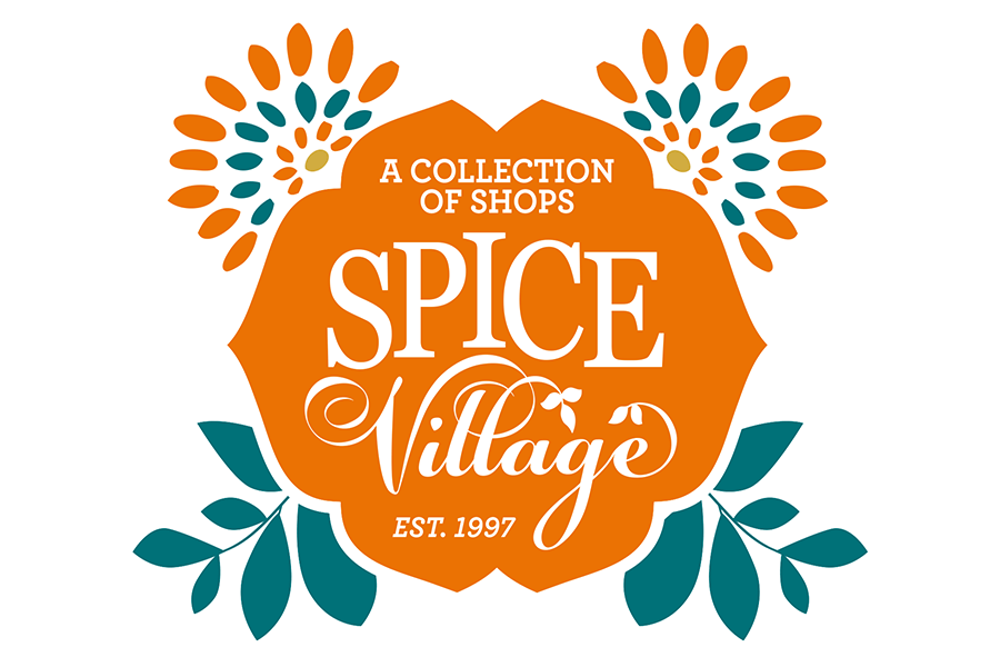 A logo for Spice Village, a collection of shops established in 1997 in McLennan County, Texas.