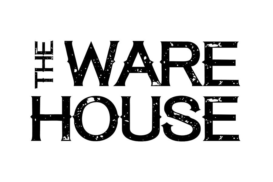 The words THE WARE HOUSE in a distressed black serif font on white background in McLennan County, Texas.