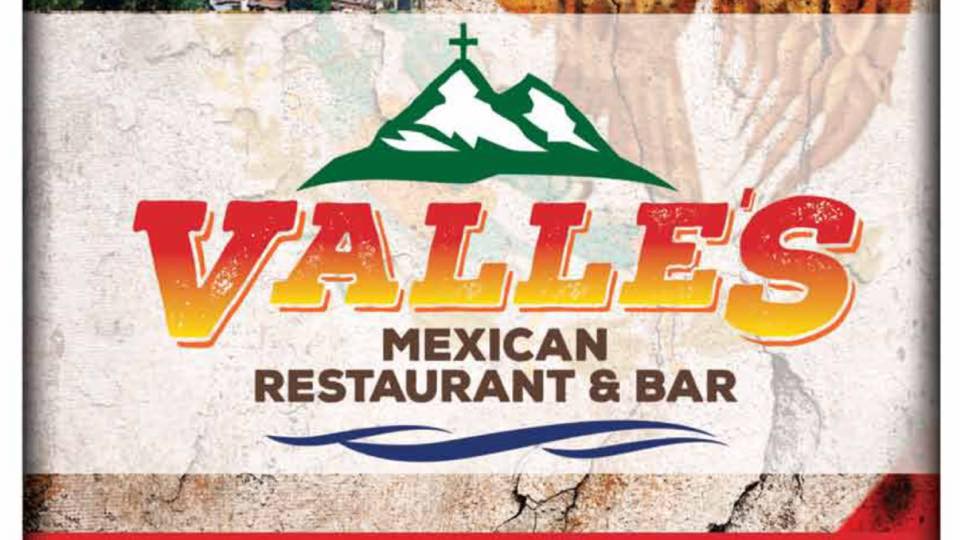 The logo for Valle's Mexican Restaurant & Bar featuring a mountain and cross icon in McLennan County, Texas.