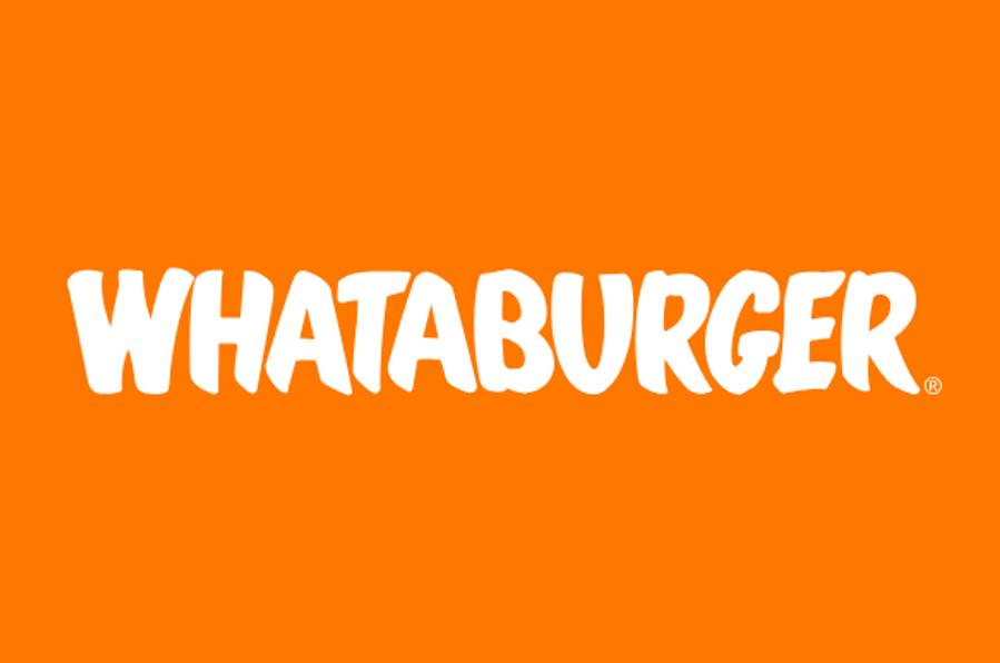 The white Whataburger logo centered on a solid orange background in McLennan County, Texas.
