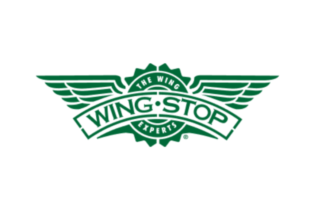 The green Wingstop logo featuring wings and text on a white background in McLennan County, Texas.